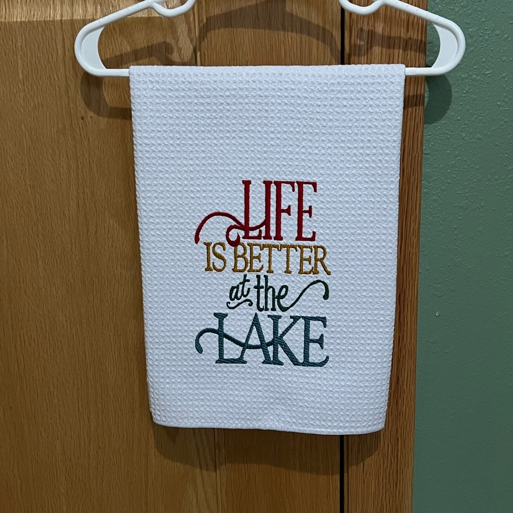 Embroidered Tea Towel - Picture 2 of 2